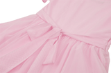 Pink Dress with Elegant Lace Details for Women