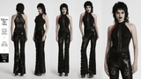 Pleated Halter Neck Top with Decorative Lace Detailing