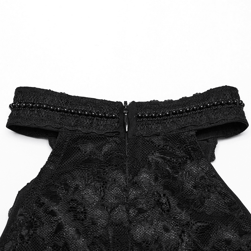 Pleated Halter Neck Top with Decorative Lace Detailing