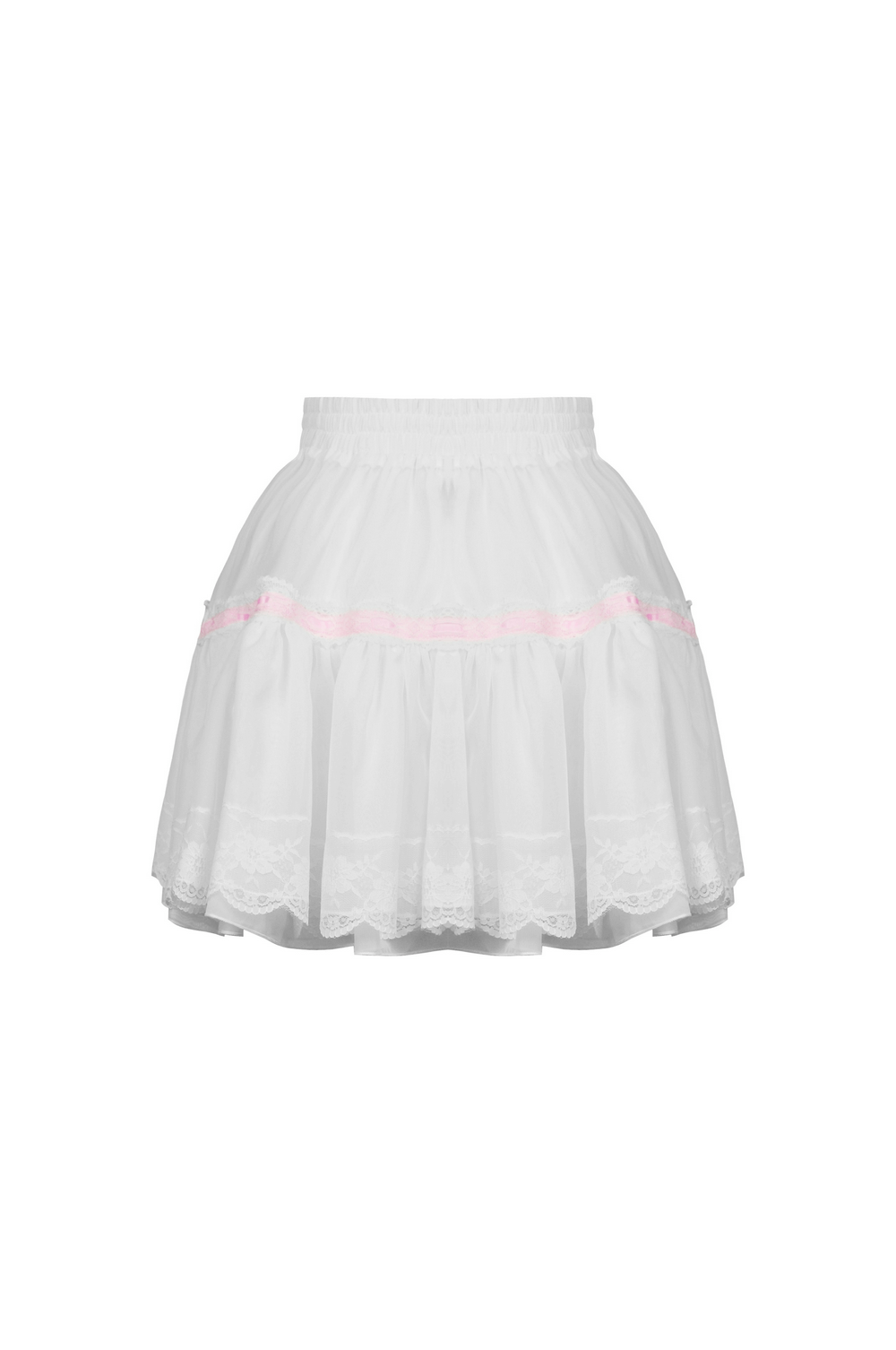 Pleated Mini Skirt with Pink Bows - Sweet Lolita Style