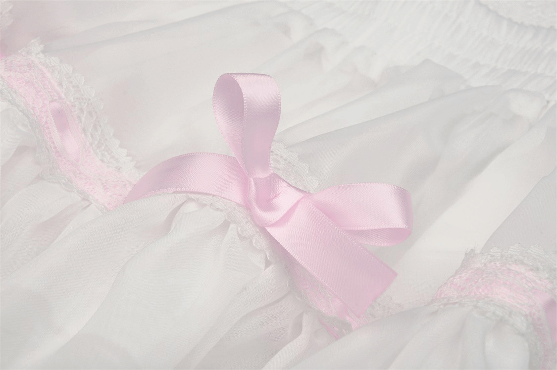 Pleated Mini Skirt with Pink Bows - Sweet Lolita Style