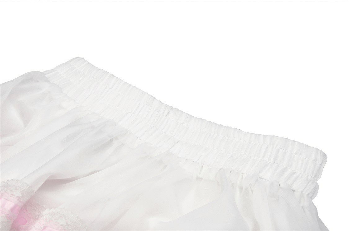 Pleated Mini Skirt with Pink Bows - Sweet Lolita Style