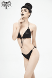 Punk Black Cheeky Bikini / Shimmer Swim Trunks