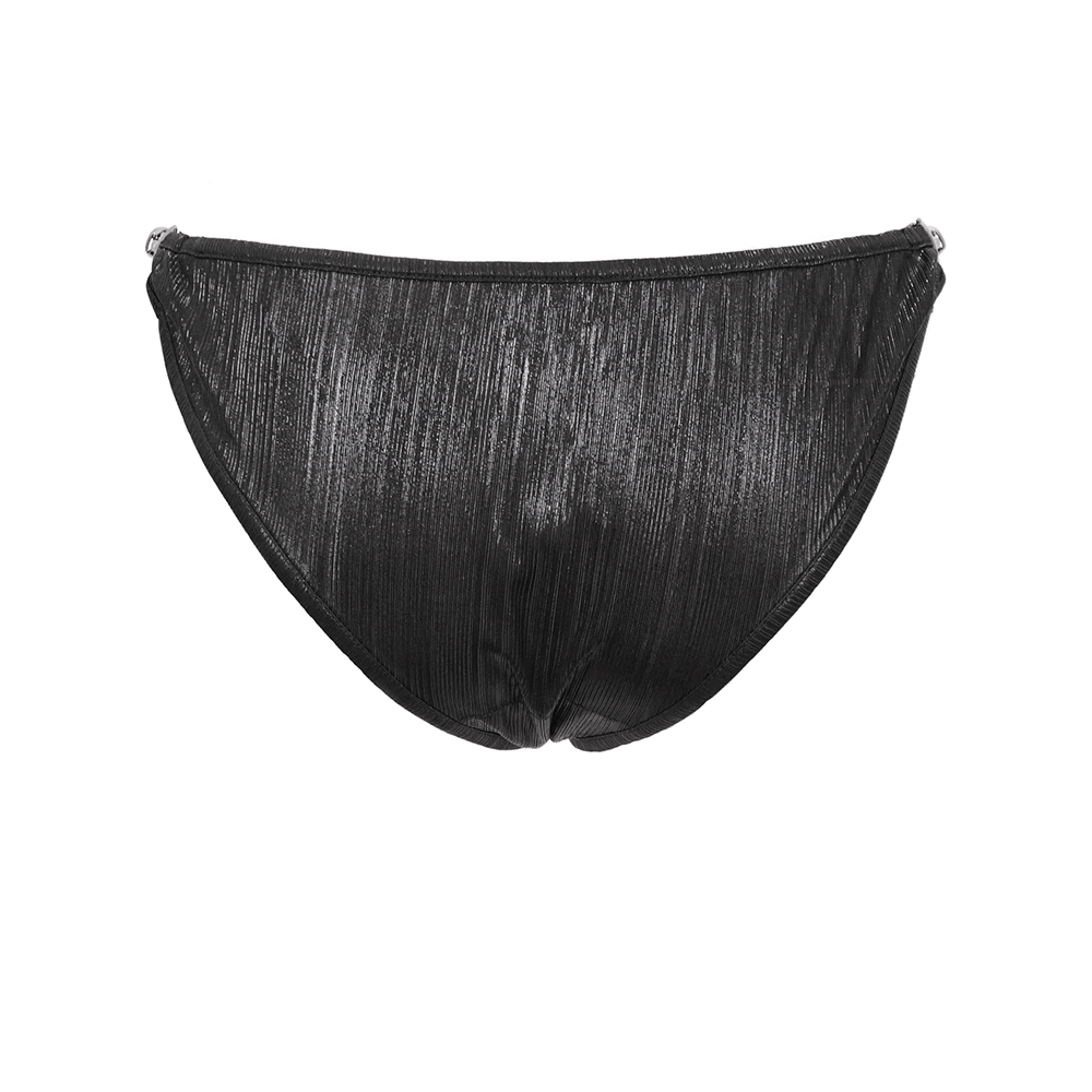 Punk Black Cheeky Bikini / Shimmer Swim Trunks