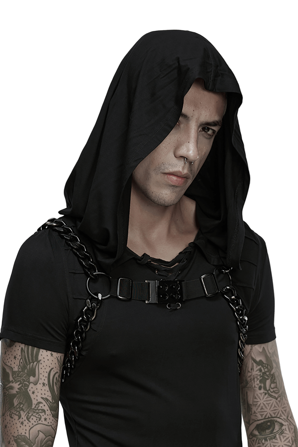 Punk Body Chain Harness with Adjustable Steel Buckle