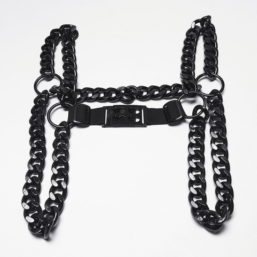 Punk Body Chain Harness with Adjustable Steel Buckle