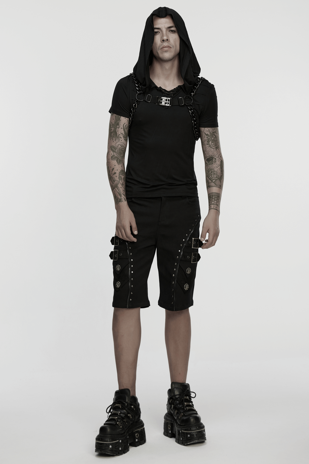 Punk Body Chain Harness with Adjustable Steel Buckle