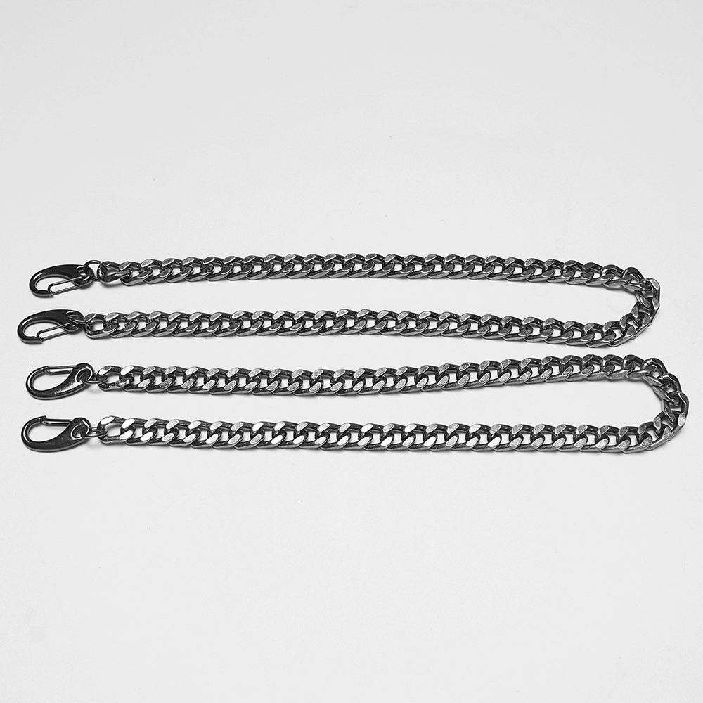 Punk Gothic PU Leather Body Harness with Metal Chains