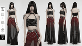 Punk Gothic Sexy Halter Harness with Spikes and Chain Details
