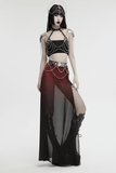 Punk Gothic Sexy Halter Harness with Spikes and Chain Details
