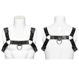 Punk Harness With Roller Loop and Adjustable Straps