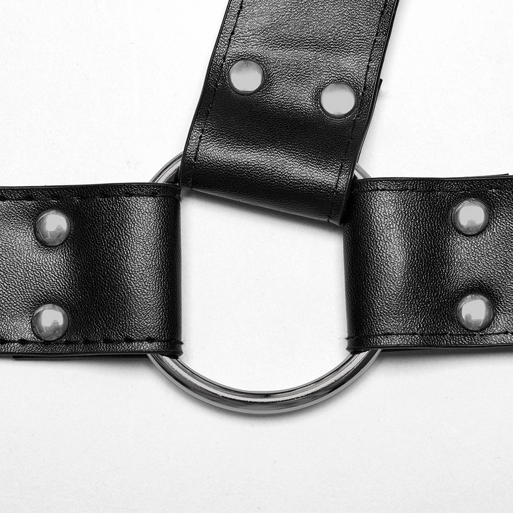 Punk Harness With Roller Loop and Adjustable Straps