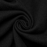 Punk-Inspired Black Short Jacket with Hollow Sleeves