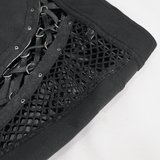 Punk Lace-Up Patent Leather Shorts: Edgy Zipper Attire