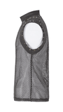 Punk Mesh Vest for Men with Shoulder Zipper Closure