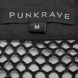 Punk Mesh Vest for Men with Shoulder Zipper Closure
