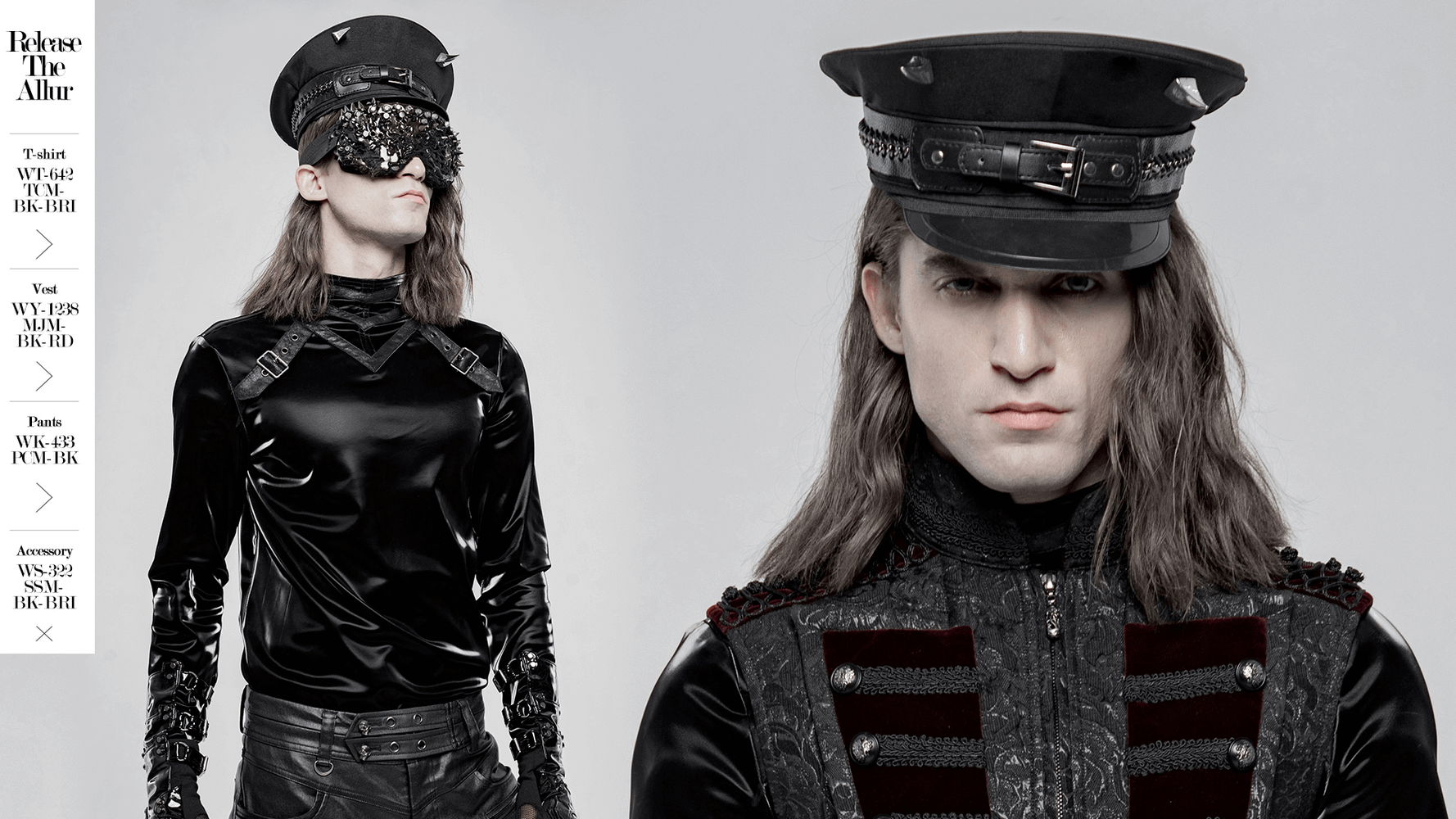 Punk Military Cap with Spikes and PU Leather Straps