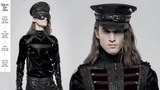 Punk Military Cap with Spikes and PU Leather Straps