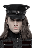 Punk Military Cap with Spikes and PU Leather Straps
