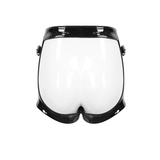 Punk PU Leather Shorts: Black Shorts with Hollow Out Detail
