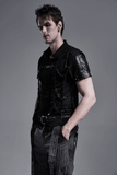 Punk Rave Style Black Warlock Chain Waistcoat