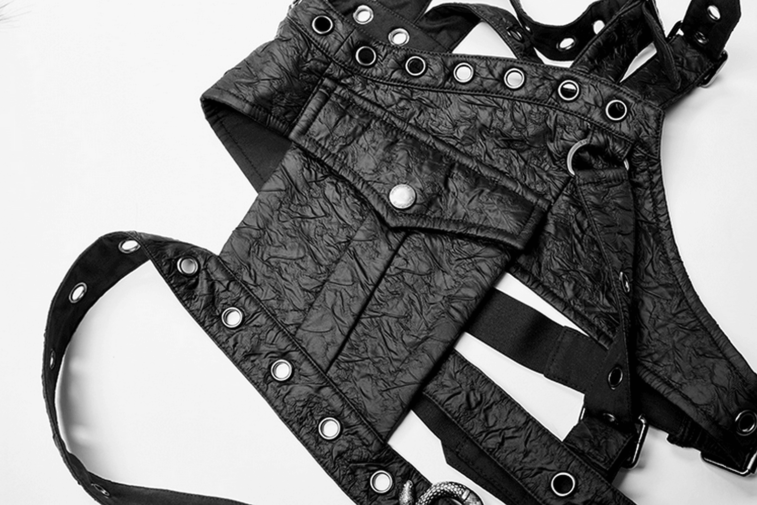 Punk Shoulder Harness Featuring Metal Embellishments