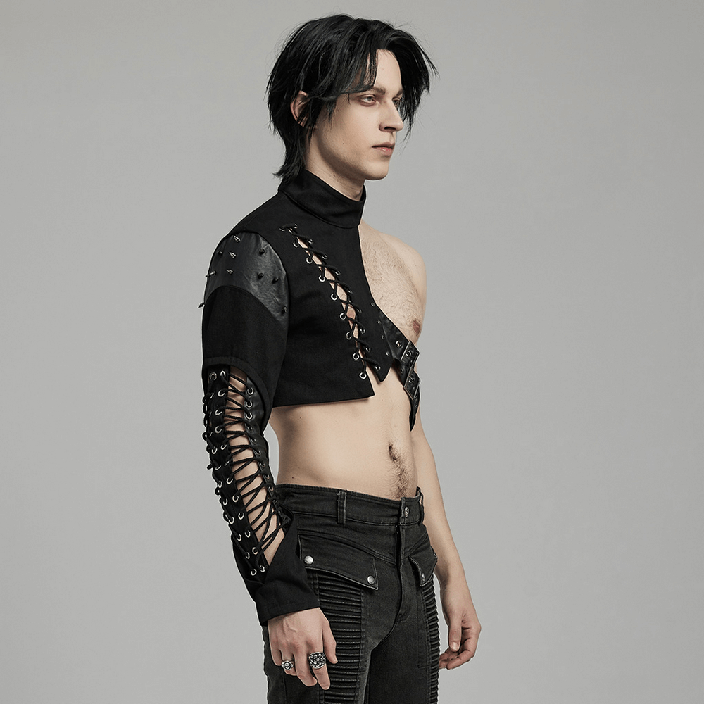Punk Single-Arm Harness - Draped Asymmetric Style
