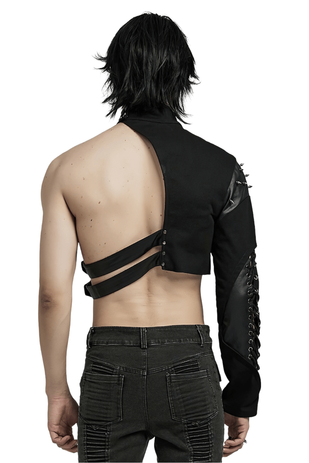 Punk Single-Arm Harness - Draped Asymmetric Style
