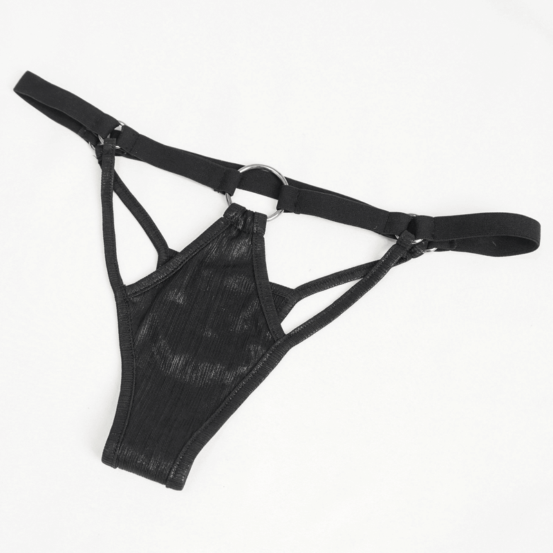 Punk Two-Piece Lingerie with Chains / Ladies Hollow Bikini