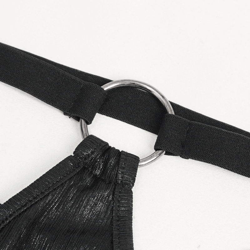 Punk Two-Piece Lingerie with Chains / Ladies Hollow Bikini