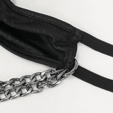 Punk Two-Piece Lingerie with Chains / Ladies Hollow Bikini
