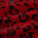 Red Leopard Punk Mini Skirt Featuring Eyelet Zippers