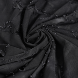 Ripped Black Sleeveless Top with Eyelet Strap Accents