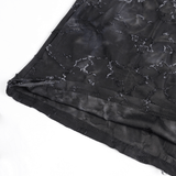 Ripped Black Sleeveless Top with Eyelet Strap Accents