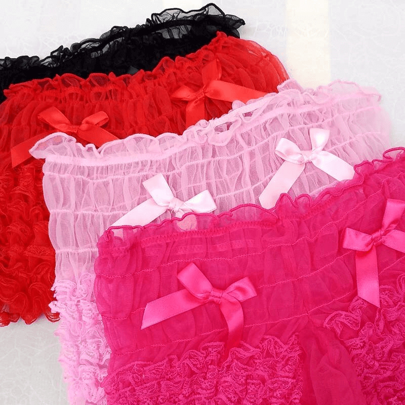 Ruffles Men's See-Through Boxers / Adult Underwear With Bowknot / Erotic Male Shorts - EVE's SECRETS