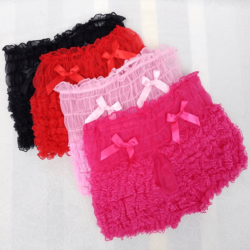 Ruffles Men's See-Through Boxers / Adult Underwear With Bowknot / Erotic Male Shorts - EVE's SECRETS