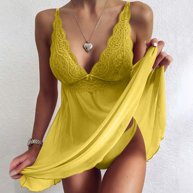 Seductive Chemises for Erotic Nights / Sexy Babydolls Deep V-Neck / Women's Intimate Apparel - EVE's SECRETS
