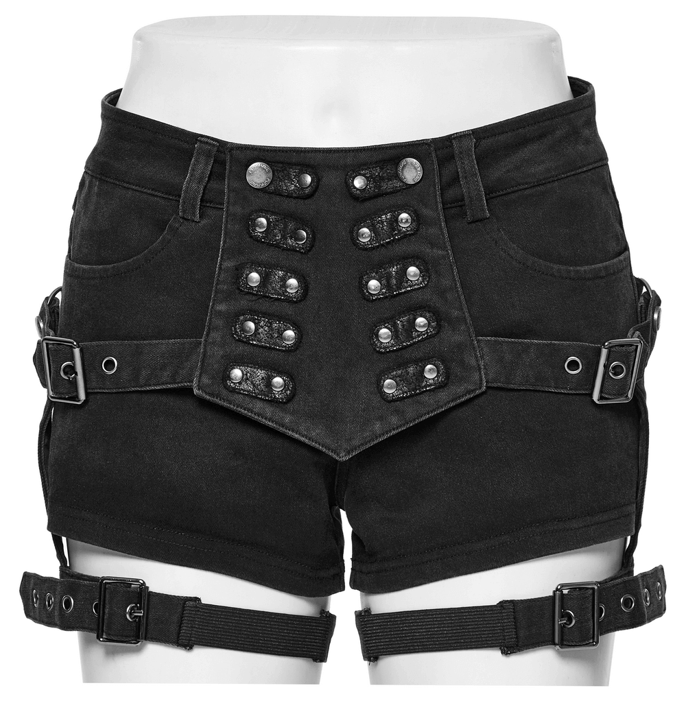 Seductive Denim Hot Shorts with Women's Lace-Up Details