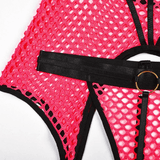 Seductive Fishnet Bodysuit Lingerie with Garters - EVE's SECRETS
