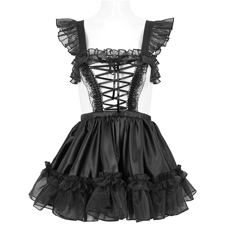 Seductive Hollow Out Lingerie Dress / Black Gothic Dress