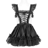 Seductive Hollow Out Lingerie Dress / Black Gothic Dress
