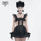Seductive Hollow Out Lingerie Dress / Black Gothic Dress