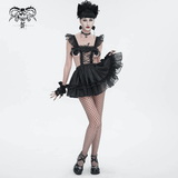Seductive Hollow Out Lingerie Dress / Black Gothic Dress