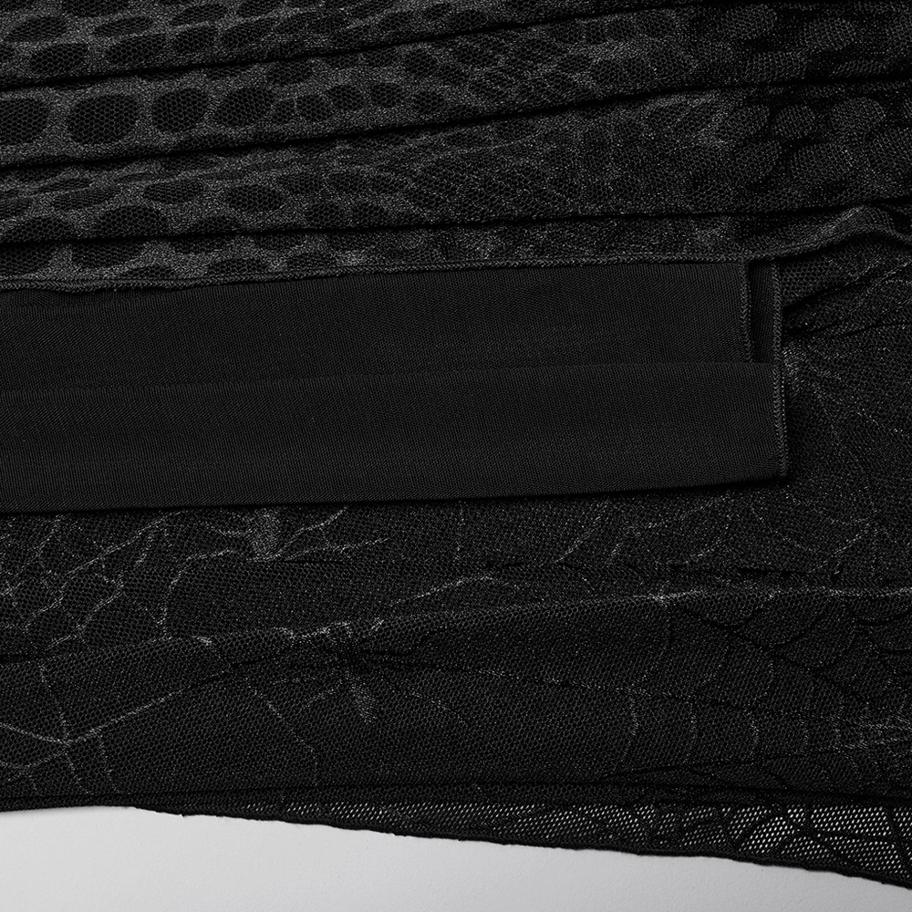 Seductive Mesh Dress with Spiderweb and Snake Print