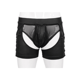 Seductive Sheer Men's Briefs / Black Elastic Boxers