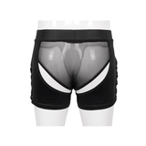 Seductive Sheer Men's Briefs / Black Elastic Boxers