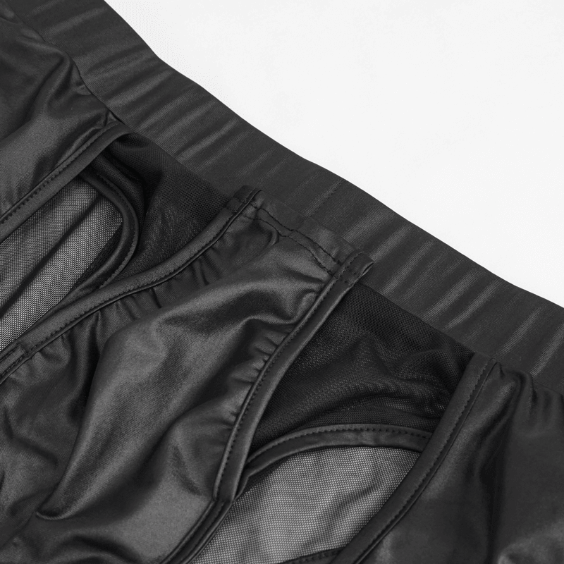 Seductive Sheer Men's Briefs / Black Elastic Boxers
