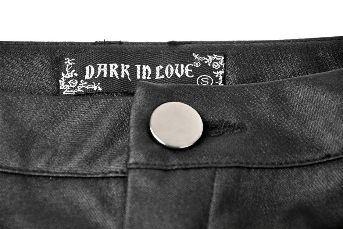 Seductive Skinny Pants with Asymmetrical Design and Lace-Up