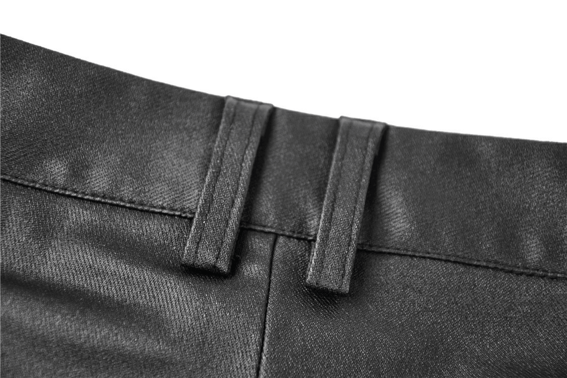 Seductive Skinny Pants with Asymmetrical Design and Lace-Up
