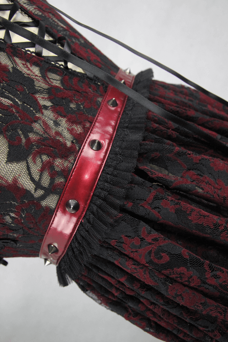 Sensual Lace Nightwear / Gothic Dress with Back Lacing